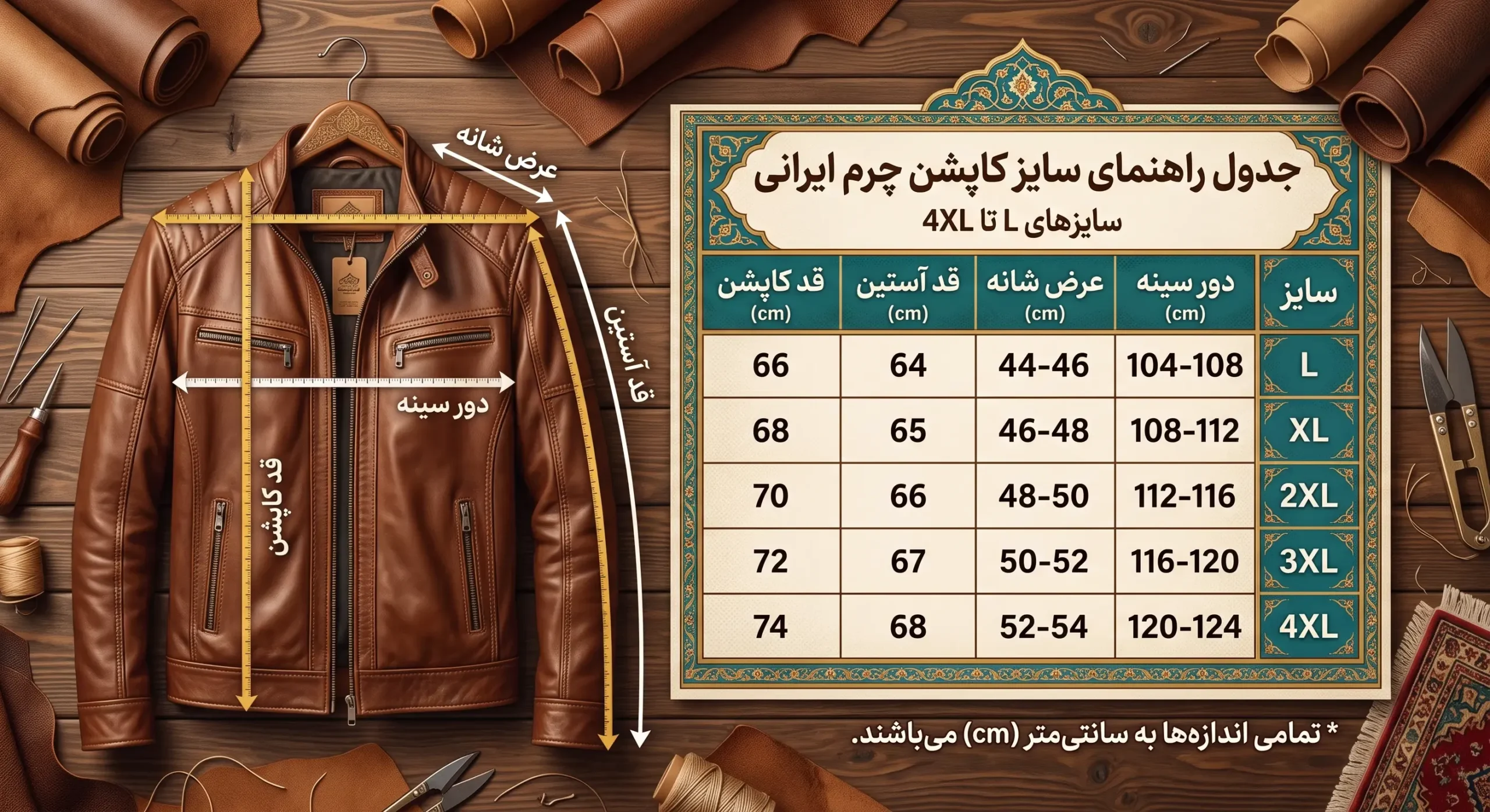 کاپشن چرم طبیعی مردانه مدل سزار دوزیپ مشکی